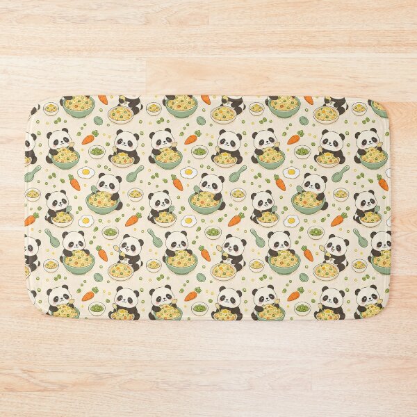 Item preview, Panda Egg Fried Rice Kawaii Pattern designed and sold by Soft Berry Studio.