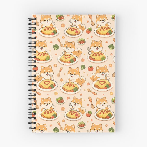 Item preview, Shiba Inu Japanese Omelet Rice Kawaii Pattern designed and sold by Soft Berry Studio.