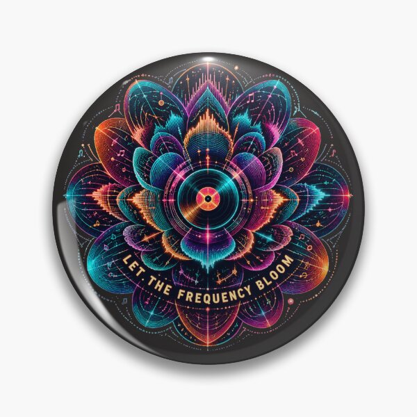 Item preview, Frequency Bloom – Psychedelic Neon Vinyl Flower designed and sold by Golden Era Studio.