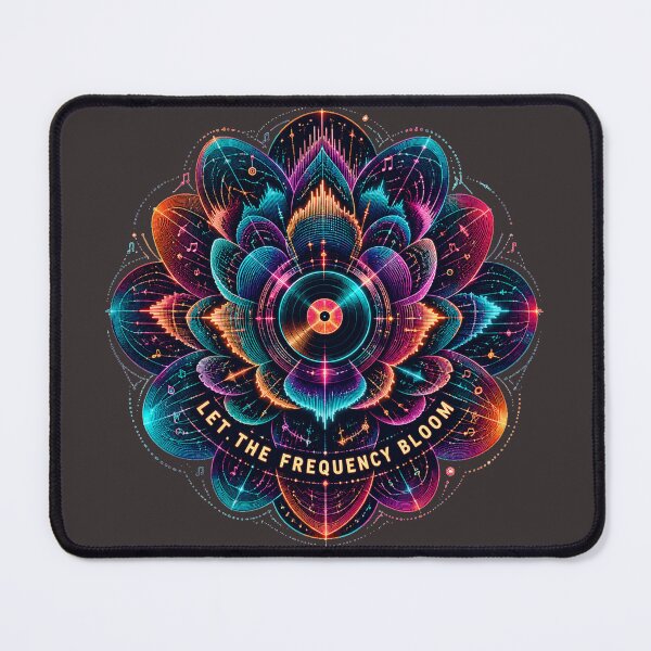 Item preview, Frequency Bloom – Psychedelic Neon Vinyl Flower designed and sold by Golden Era Studio.