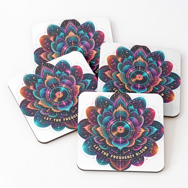 Item preview, Frequency Bloom – Psychedelic Neon Vinyl Flower designed and sold by Golden Era Studio.