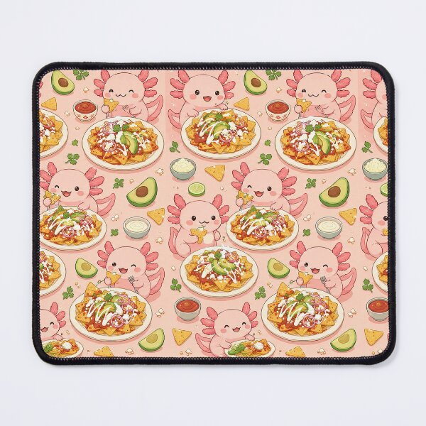 Item preview, Axolotl Chilaquiles Kawaii Pattern designed and sold by Soft Berry Studio.