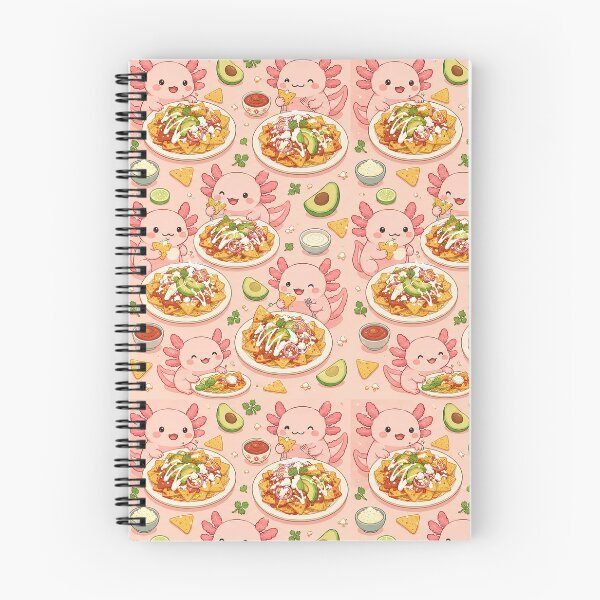 Item preview, Axolotl Chilaquiles Kawaii Pattern designed and sold by Soft Berry Studio.