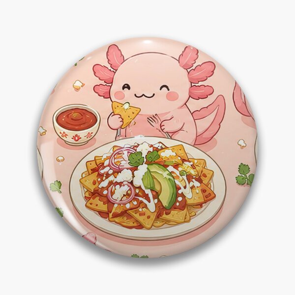 Item preview, Axolotl Chilaquiles Kawaii Pattern designed and sold by Soft Berry Studio.