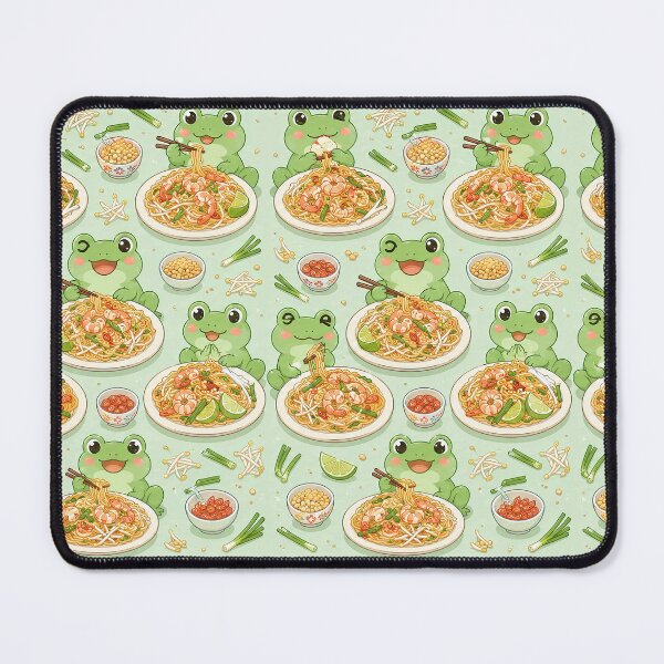 Item preview, Frog Pad Thai Kawaii Pattern designed and sold by Soft Berry Studio.