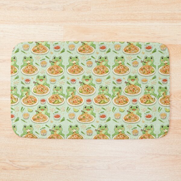 Item preview, Frog Pad Thai Kawaii Pattern designed and sold by Soft Berry Studio.