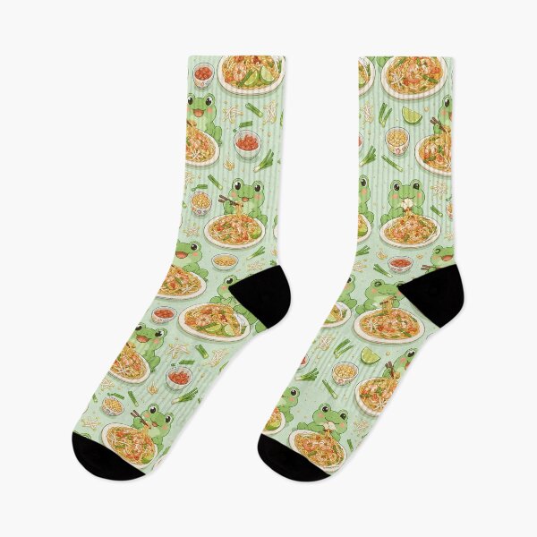 Item preview, Frog Pad Thai Kawaii Pattern designed and sold by Soft Berry Studio.
