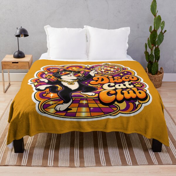 Item preview, Retro Disco Cat Club 70s Aesthetic designed and sold by Stickers Hub HUB.