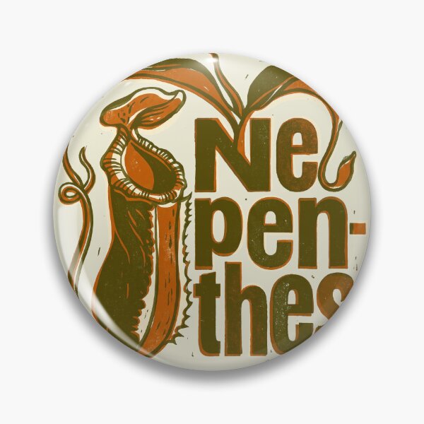 Item preview, Nepenthes Pitcher Plant Carnivorous Botanical Linocut Typography designed and sold by KiwiRider.