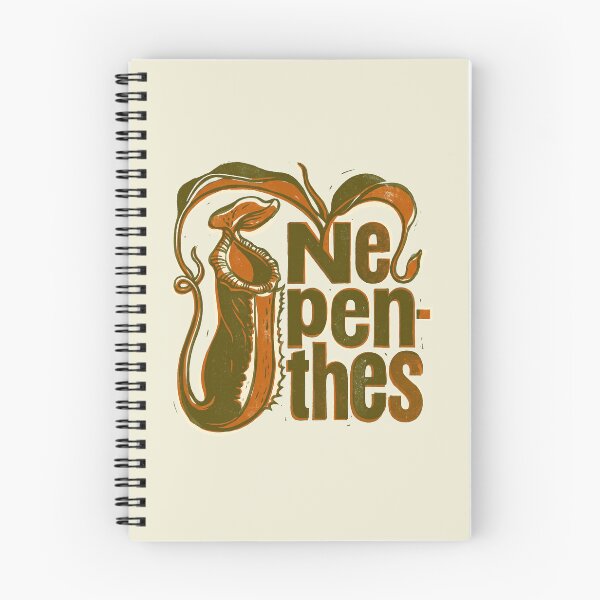Item preview, Nepenthes Pitcher Plant Carnivorous Botanical Linocut Typography designed and sold by KiwiRider.