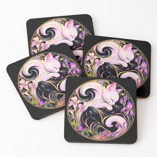 Item preview, ⚖️ PURRFECTLY BALANCED COLLECTION ⚖️ - ART NOUVEAU CATS v1 designed and sold by WheelieGdArt.