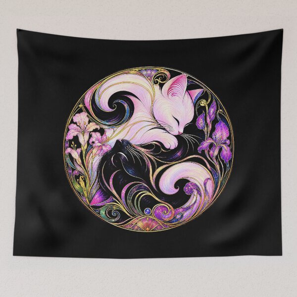 Item preview, ⚖️ PURRFECTLY BALANCED COLLECTION ⚖️ - ART NOUVEAU CATS v1 designed and sold by WheelieGdArt.