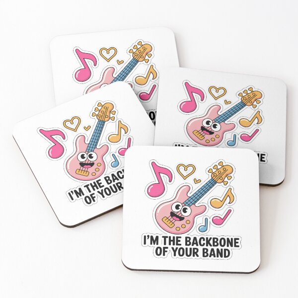 Item preview, Cute Bass Guitar with Heart Note designed and sold by NiftyWrx.