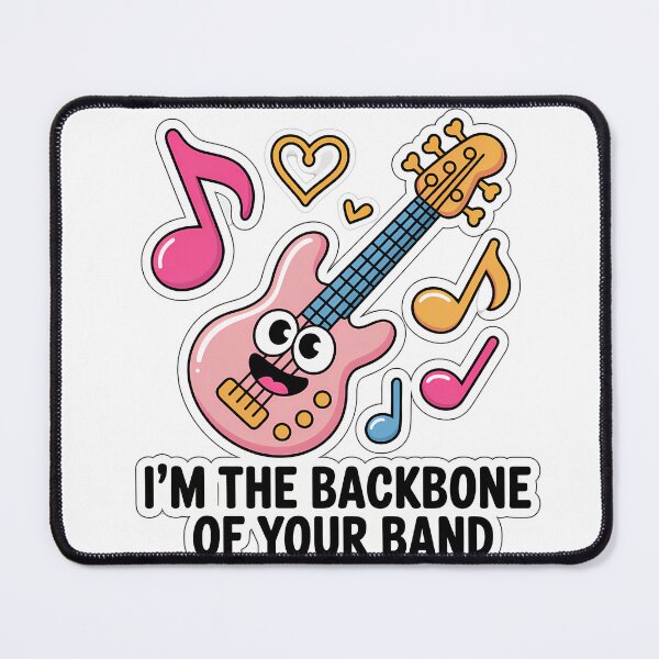 Item preview, Cute Bass Guitar with Heart Note designed and sold by NiftyWrx.