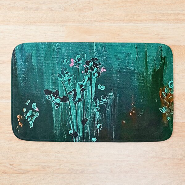 Item preview, Moody Teal Botanical Abstract Painting designed and sold by ArtistsAtticWI.