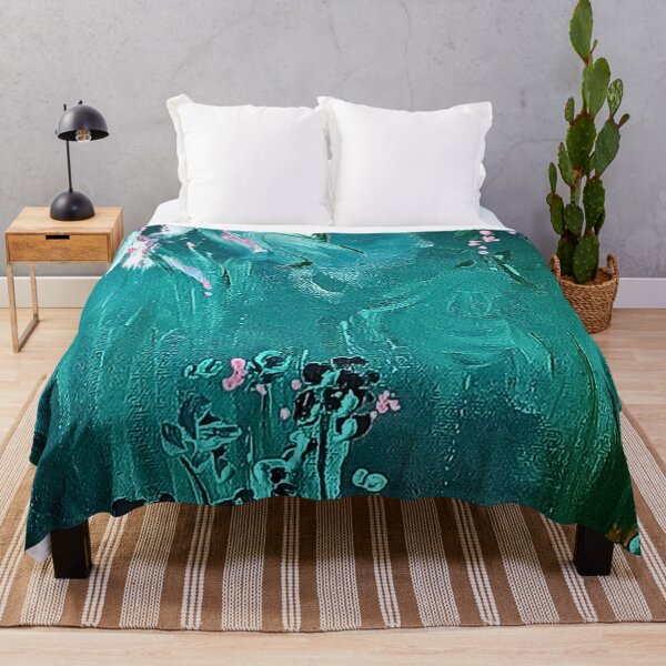 Item preview, Moody Teal Botanical Abstract Painting designed and sold by ArtistsAtticWI.