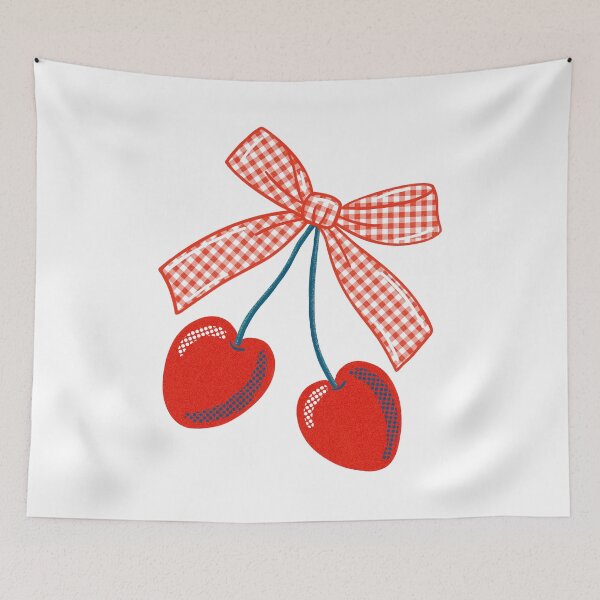 Item preview, Cherry Hearts and Gingham Bow designed and sold by SarahWhittle.