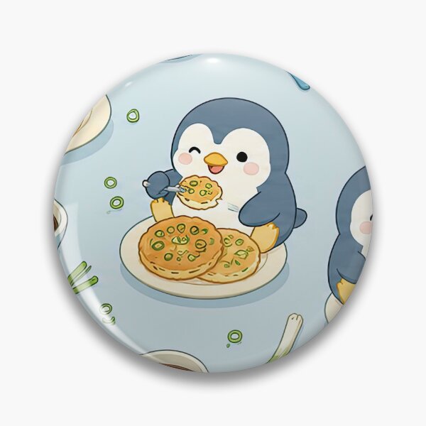 Item preview, Penguin Savory Rice Pancake Kawaii Pattern designed and sold by Soft Berry Studio.