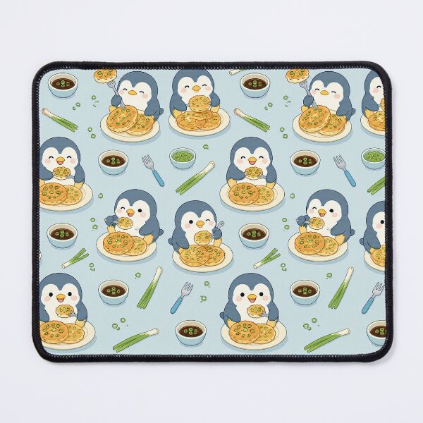 Item preview, Penguin Savory Rice Pancake Kawaii Pattern designed and sold by Soft Berry Studio.