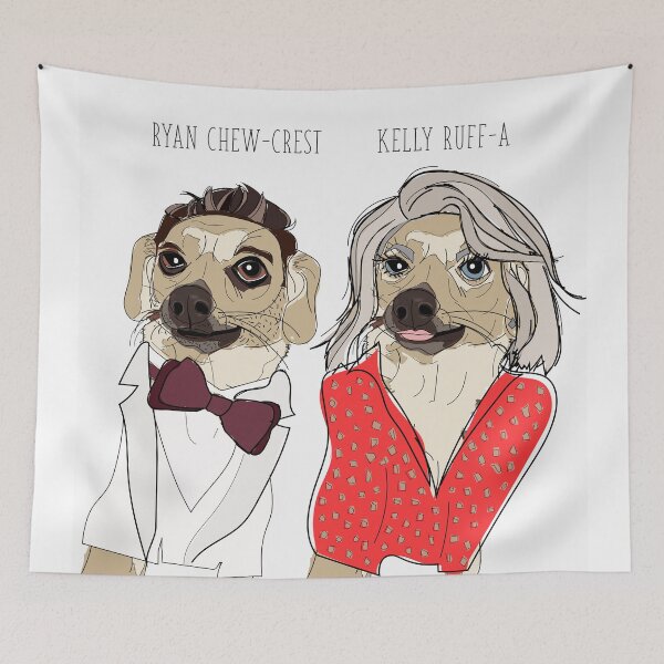 Item preview, Celebrity Dogs-Live with Ryan Chew-Crest and Kelly Ruff-A designed and sold by sketchandpaws.