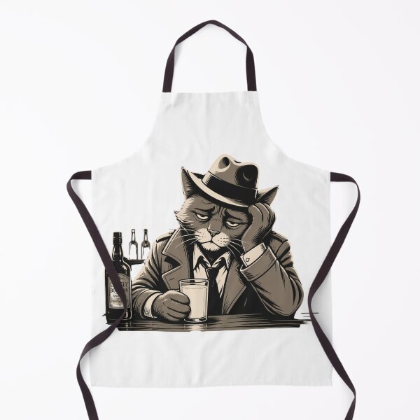 Item preview, Lonely Bourbon - Noir Detective Cat designed and sold by BadDrawingClub.