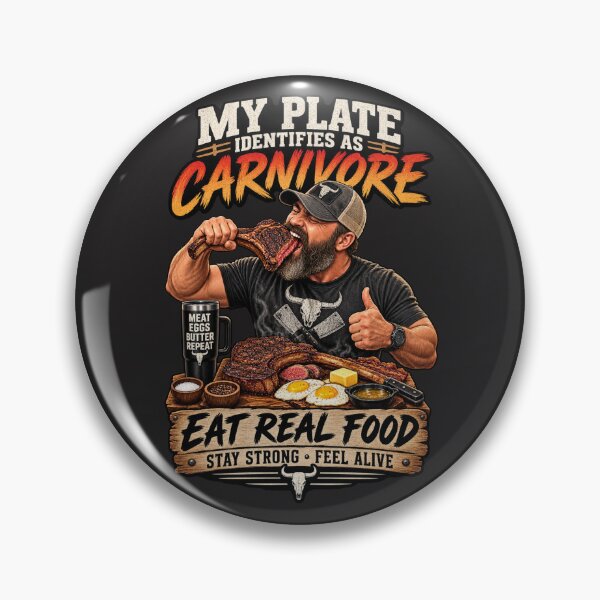 Item preview, MY PLATE IDENTIFIES AS CARNIVORE designed and sold by CarnivoreGifts.