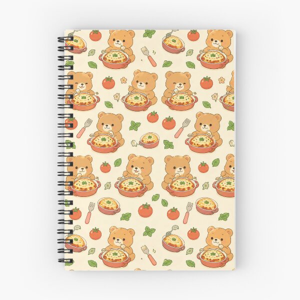 Item preview, Teddy Bear Baked Ziti Kawaii Pattern designed and sold by Soft Berry Studio.