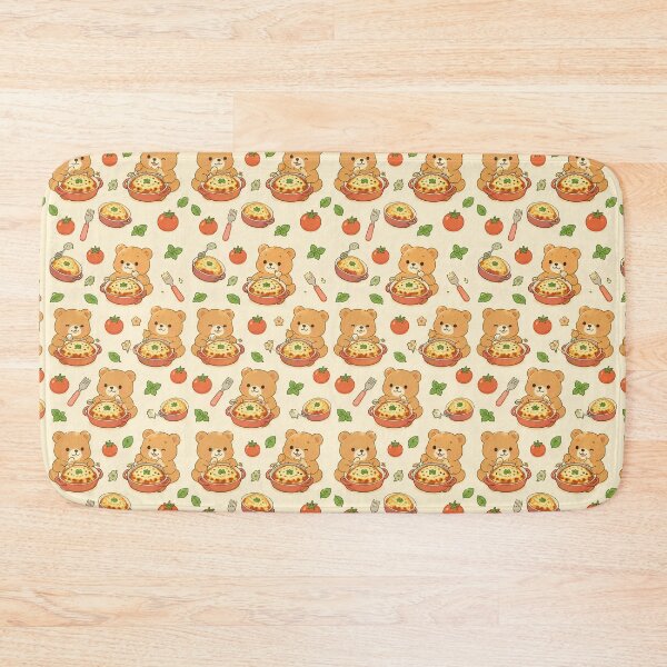 Item preview, Teddy Bear Baked Ziti Kawaii Pattern designed and sold by Soft Berry Studio.