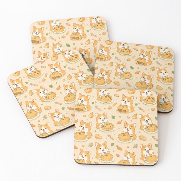 Item preview, Corgi Mini Meat Pie Kawaii Pattern designed and sold by Soft Berry Studio.