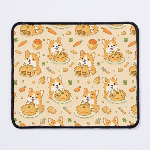Item preview, Corgi Mini Meat Pie Kawaii Pattern designed and sold by Soft Berry Studio.