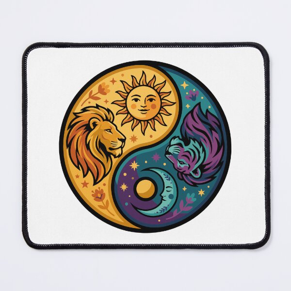 Item preview, Cosmic Lion and Wolf Yin Yang designed and sold by AliveStyle.