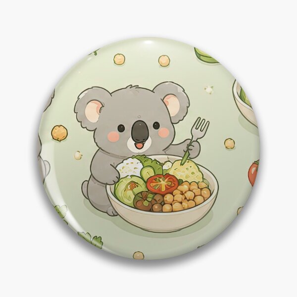 Item preview, Koala Chickpea Bowl Kawaii Pattern designed and sold by Soft Berry Studio.
