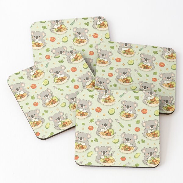 Item preview, Koala Chickpea Bowl Kawaii Pattern designed and sold by Soft Berry Studio.