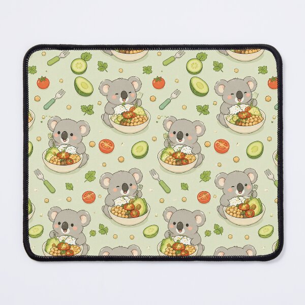 Item preview, Koala Chickpea Bowl Kawaii Pattern designed and sold by Soft Berry Studio.
