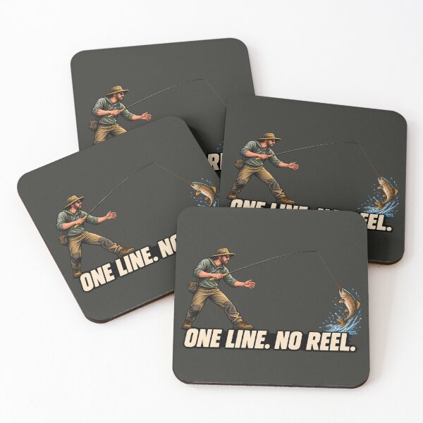 Item preview, Tenkara Fishing One Line No Reel Funny Minimalist Angler Design designed and sold by PXEpic.