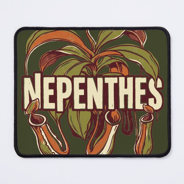 Item preview, Nepenthes Tropical Pitcher Plant Carnivorous Botanical Linocut Graphic designed and sold by KiwiRider.