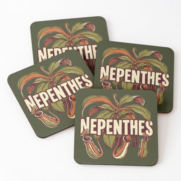Item preview, Nepenthes Tropical Pitcher Plant Carnivorous Botanical Linocut Graphic designed and sold by KiwiRider.