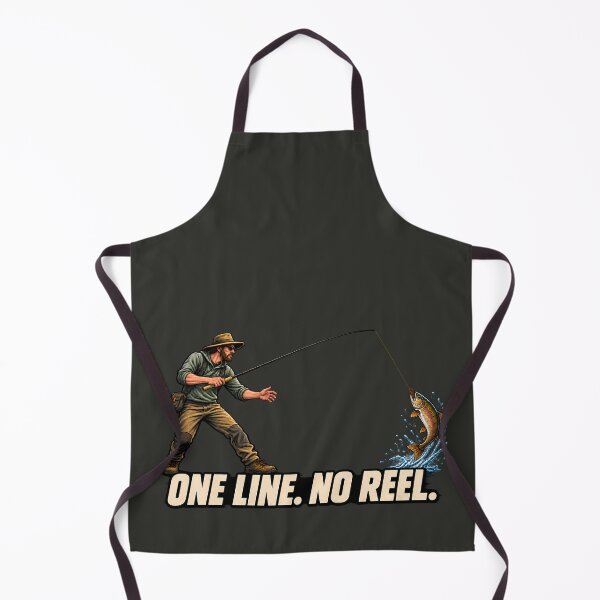 Item preview, Tenkara Fishing One Line No Reel Funny Minimalist Angler Design designed and sold by PXEpic.