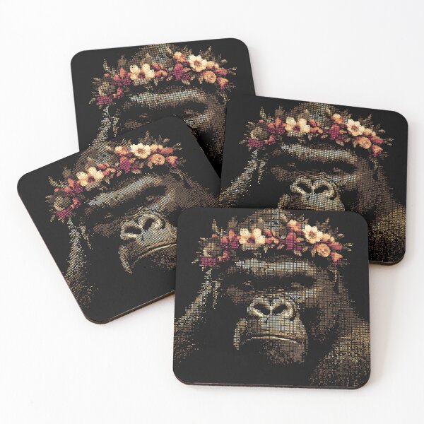 Item preview, Floral Crown Gorilla designed and sold by ClubVacay.