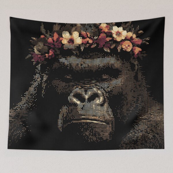 Item preview, Floral Crown Gorilla designed and sold by ClubVacay.