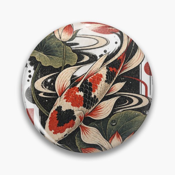 Item preview, Retro Koi Lotus Water Garden designed and sold by moditeck.