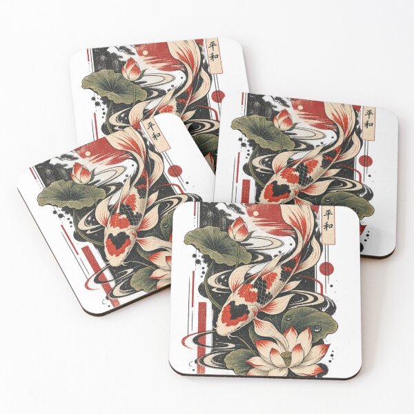 Item preview, Retro Koi Lotus Water Garden designed and sold by moditeck.