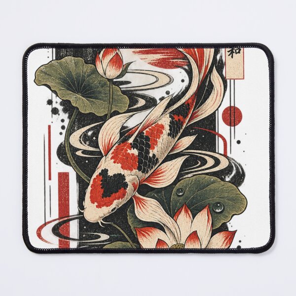 Item preview, Retro Koi Lotus Water Garden designed and sold by moditeck.