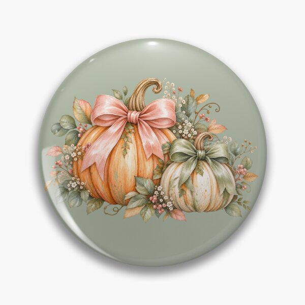Item preview, Cozy Autumn Pumpkins with Bows – Watercolor Fall Botanical designed and sold by sweta_r.art.