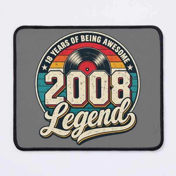 Item preview, Born in 2008 18th Birthday Vinyl Legend designed and sold by POD DYNASTY | Original Print On Demand T-Shirt Graphics.