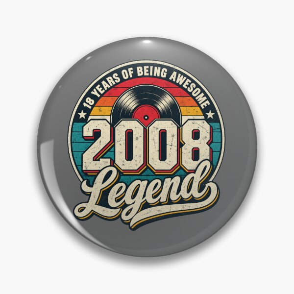 Item preview, Born in 2008 18th Birthday Vinyl Legend designed and sold by POD DYNASTY | Original Print On Demand T-Shirt Graphics.