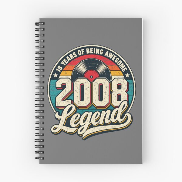 Item preview, Born in 2008 18th Birthday Vinyl Legend designed and sold by POD DYNASTY | Original Print On Demand T-Shirt Graphics.