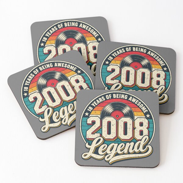 Item preview, Born in 2008 18th Birthday Vinyl Legend designed and sold by POD DYNASTY | Original Print On Demand T-Shirt Graphics.
