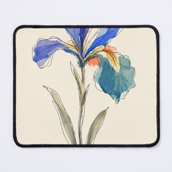 Artikelvorschau, Blaue Iris Flüster entworfen und verkauft von InkfloraMuse.