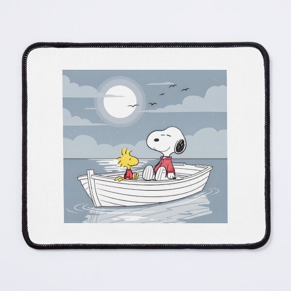 Item preview, Snoopy And Woodstock Moonlight Boat Ride – Whimsical Nighttime Illustration PERFECT GIFT FOR YOU AND FRIENDS designed and sold by inspiration77x7.